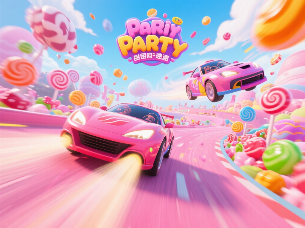 糖果派对飞车：甜蜜竞速的疯狂旅程，甜蜜狂欢精彩无限