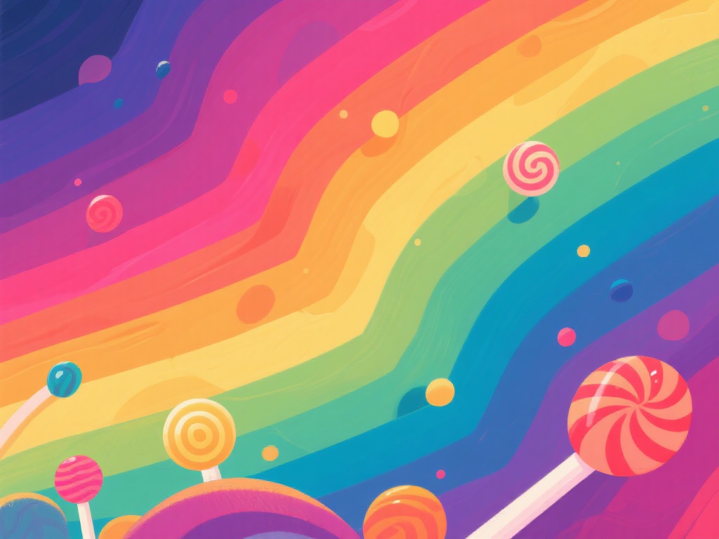 探索糖果派对插画中的色彩艺术与灵感奥秘