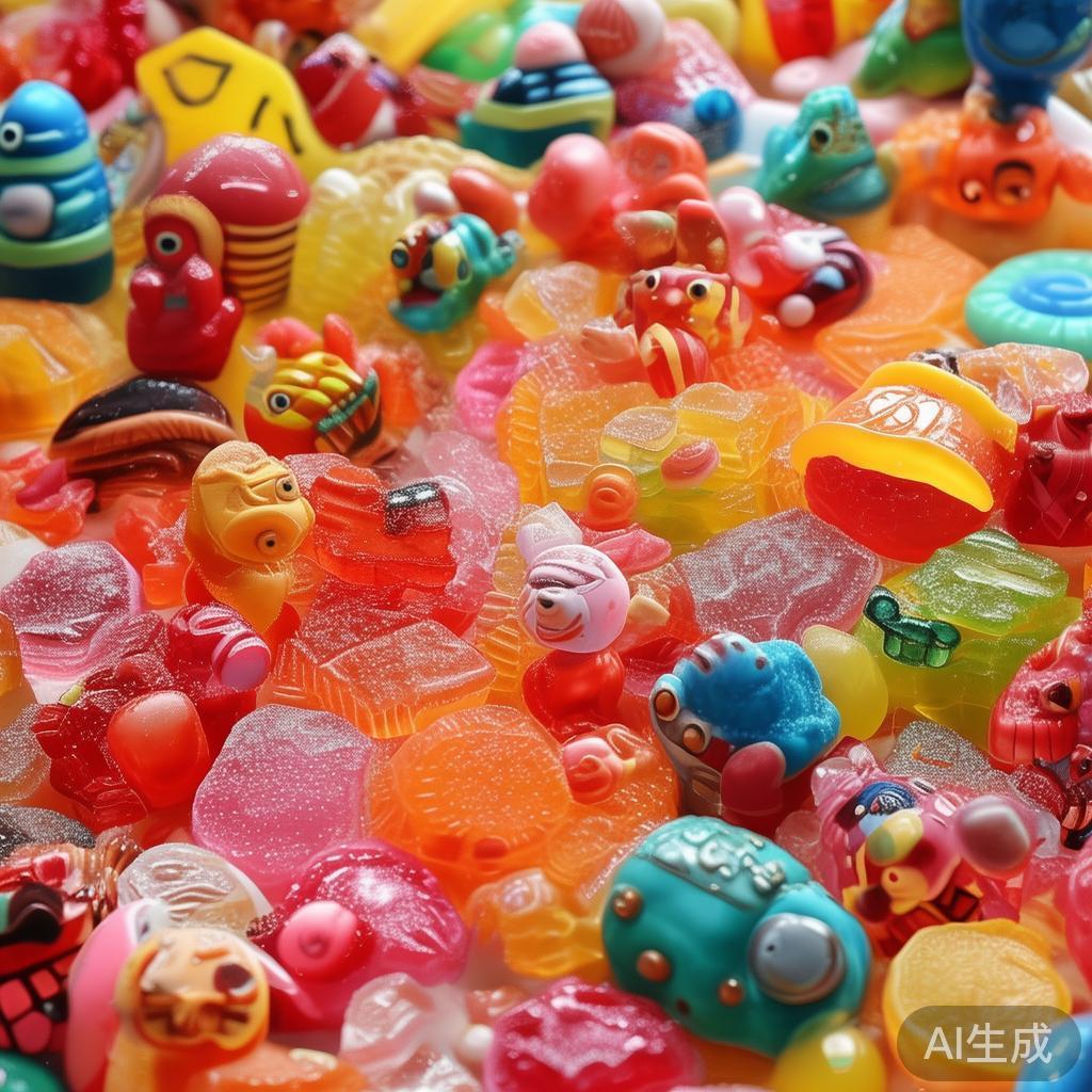 创意特色糖果
除了传统的巧克力和软糖，创新的糖果