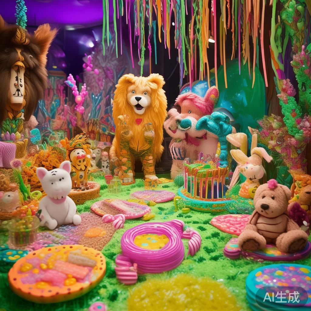 动物与糖果的奇幻盛宴：童趣派对的精彩世界