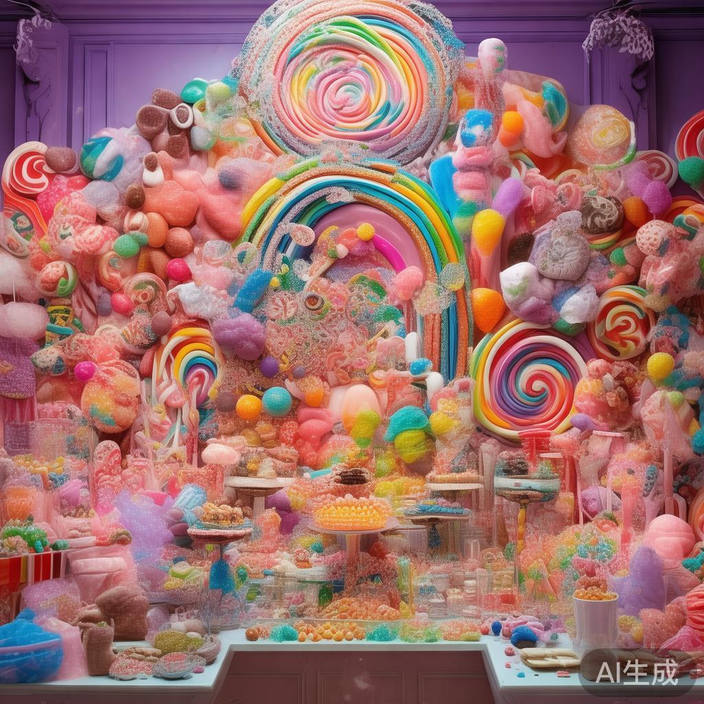 在场地布置方面，应注重细节和创意。可以布置一个“糖