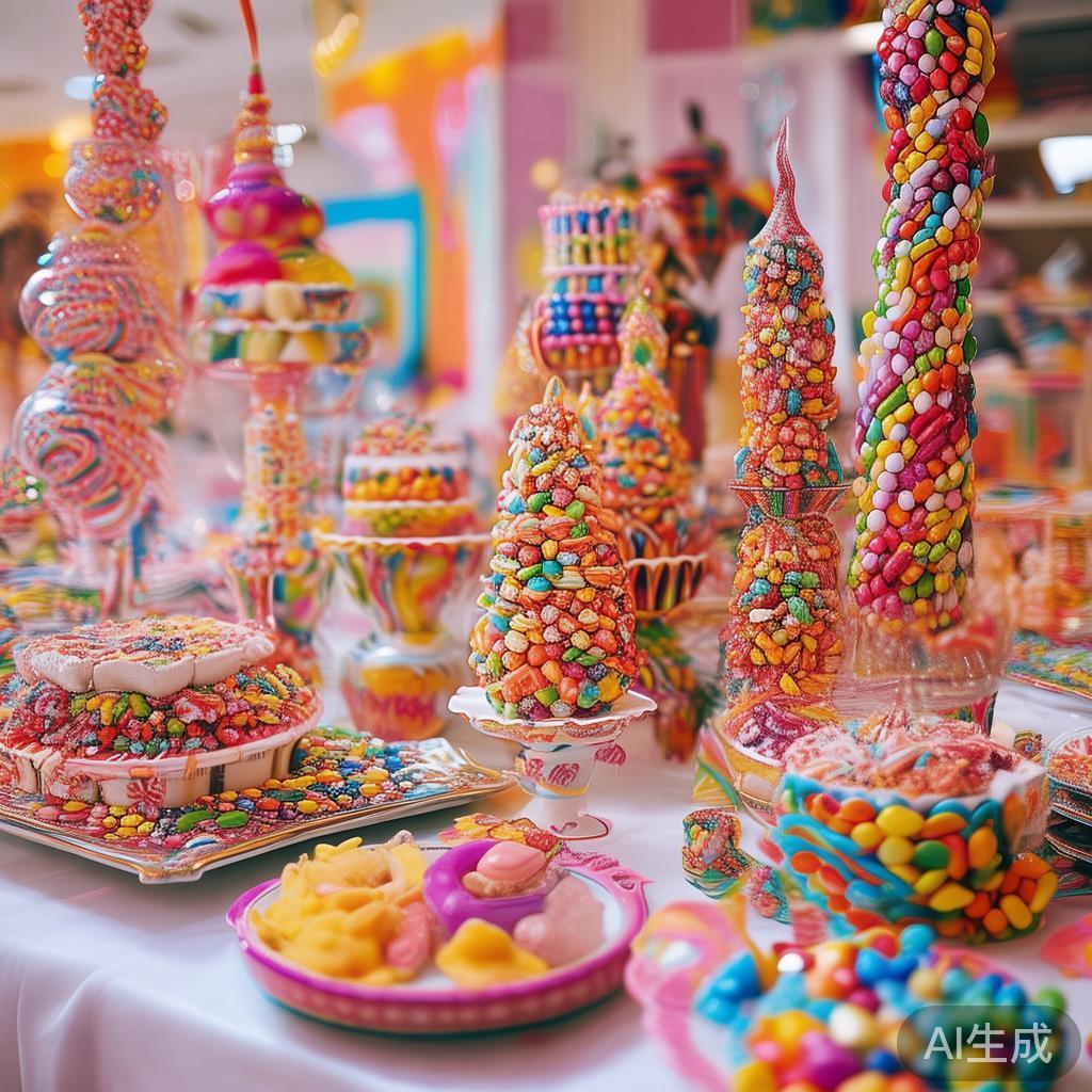 点糖果派对以“甜蜜狂欢盛宴”为核心，融合丰富的糖果